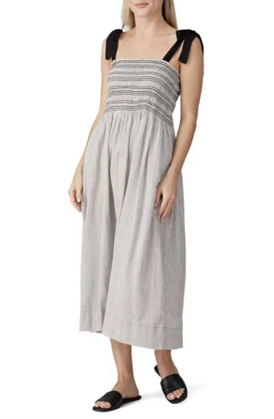 Hatch Margaux Maternity Dress In Ivory/black In Orange