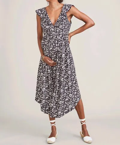 Hatch Maternity The Briana Dress In Black Floral In Animal Print