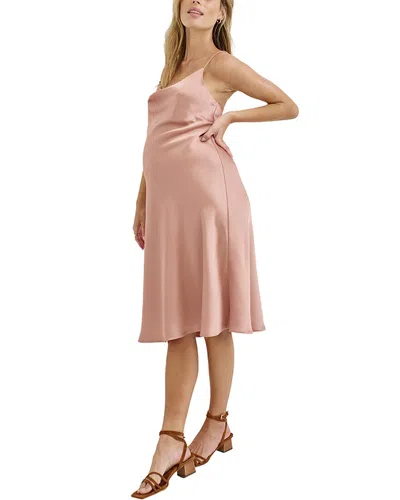 Hatch Maternity The Easy Slip Dress In Pink