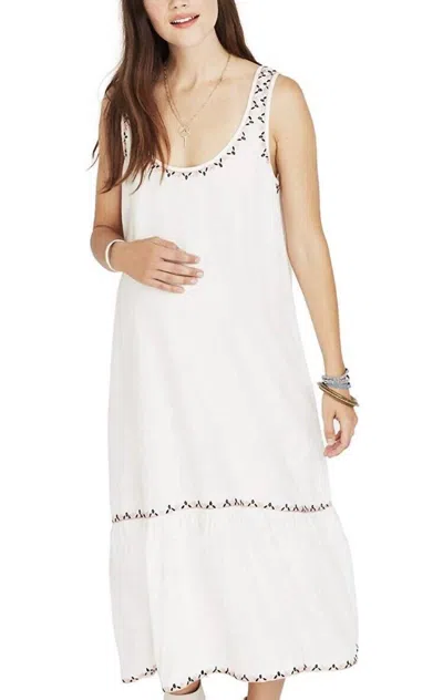 Hatch Maternity The Edie Dress In White Floral
