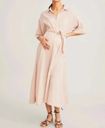 Hatch Maternity The Elsa Dress In Petal Gingham In Pink