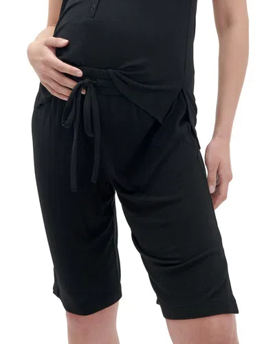 Hatch Maternity The Softest Rib Short In Black