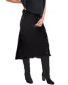 Hatch Maternity The Stella Silk-blend Slip Skirt In Black