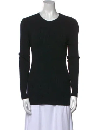 Pre-owned Hatch Merino Wool Crew Neck Sweater In Black