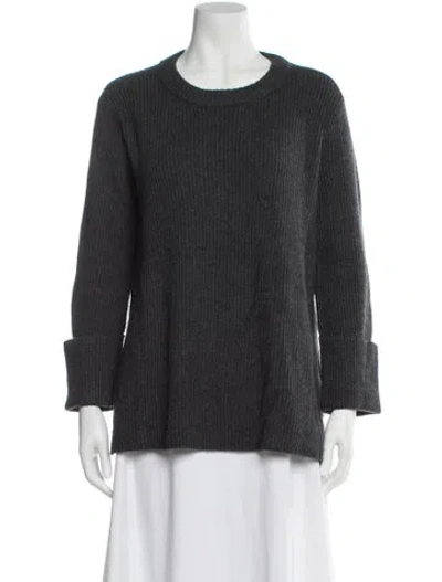 Pre-owned Hatch Merino Wool Crew Neck Sweater In Gray