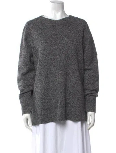 Pre-owned Hatch Merino Wool Crew Neck Sweater In Gray
