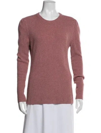 Pre-owned Hatch Merino Wool Crew Neck Sweater In Pink