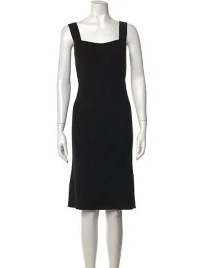 Pre-owned Hatch Merino Wool Knee-length Dress In Black