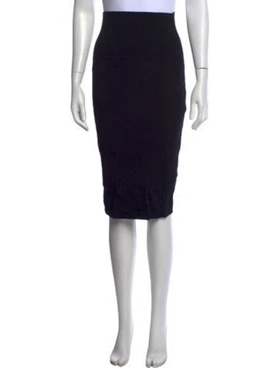 Pre-owned Hatch Merino Wool Knee-length Skirt In Black