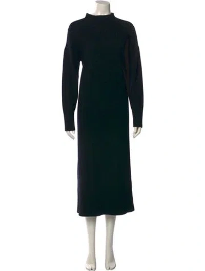 Pre-owned Hatch Merino Wool Long Dress In Black