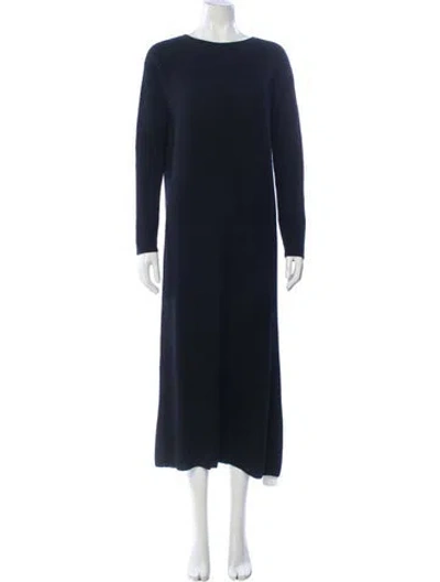 Pre-owned Hatch Merino Wool Long Dress In Black