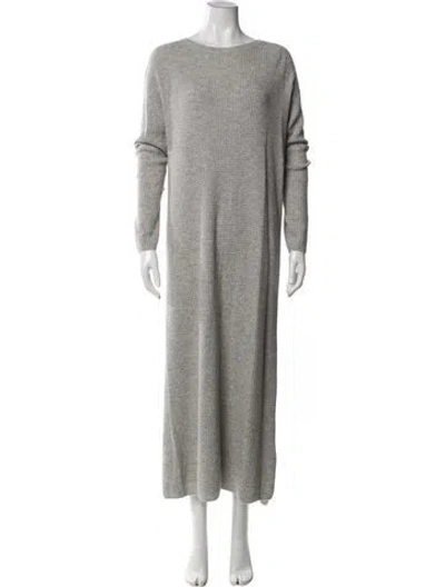 Pre-owned Hatch Merino Wool Long Dress In Gray