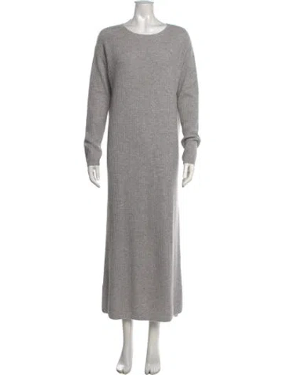 Pre-owned Hatch Merino Wool Long Dress In Gray