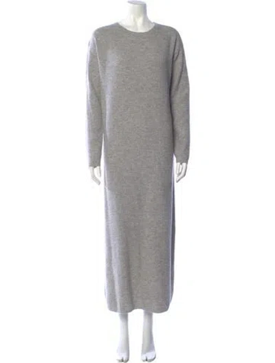 Pre-owned Hatch Merino Wool Long Dress In Grey