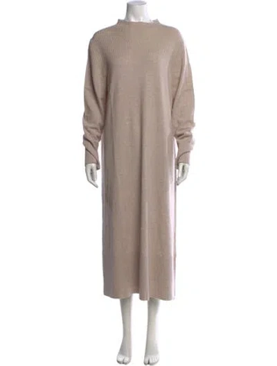 Pre-owned Hatch Merino Wool Long Dress In Pink