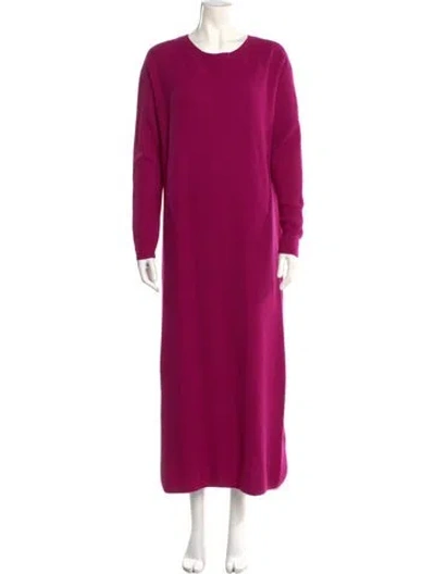 Pre-owned Hatch Merino Wool Long Dress In Purple