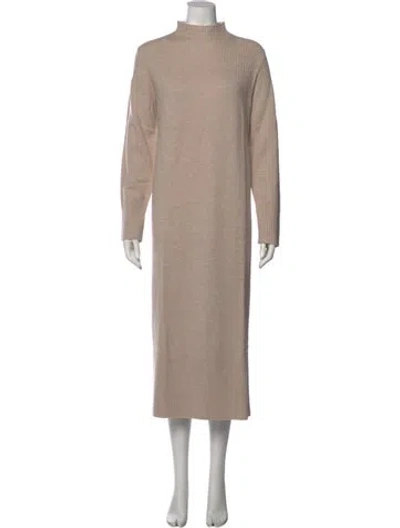 Pre-owned Hatch Merino Wool Long Dress W/ Tags In Neutral