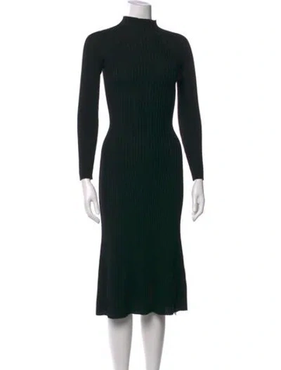 Pre-owned Hatch Merino Wool Midi Length Dress In Black