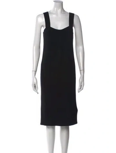 Pre-owned Hatch Merino Wool Midi Length Dress In Black