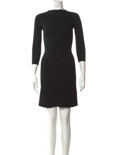 Pre-owned Hatch Merino Wool Mini Dress In Black
