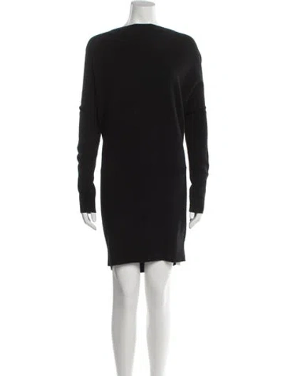 Pre-owned Hatch Merino Wool Mini Dress In Black
