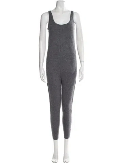 Pre-owned Hatch Merino Wool Scoop Neck Jumpsuit In Gray