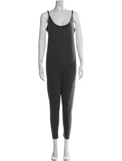 Pre-owned Hatch Merino Wool Scoop Neck Jumpsuit In Grey