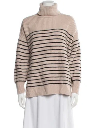 Pre-owned Hatch Merino Wool Striped Sweater In Neutral