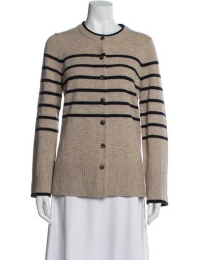 Pre-owned Hatch Merino Wool Striped Sweater In Neutral