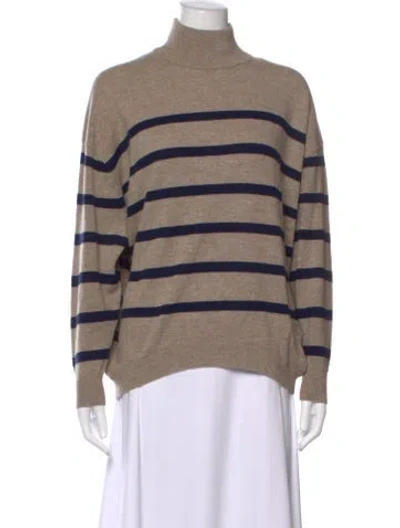 Pre-owned Hatch Merino Wool Striped Sweater In Neutral