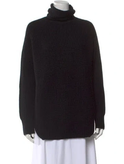 Pre-owned Hatch Merino Wool Turtleneck Sweater In Black