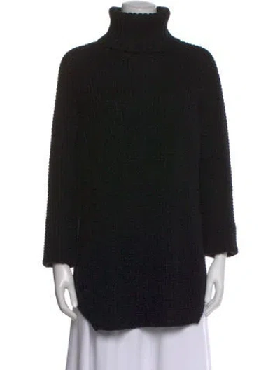 Pre-owned Hatch Merino Wool Turtleneck Sweater In Black
