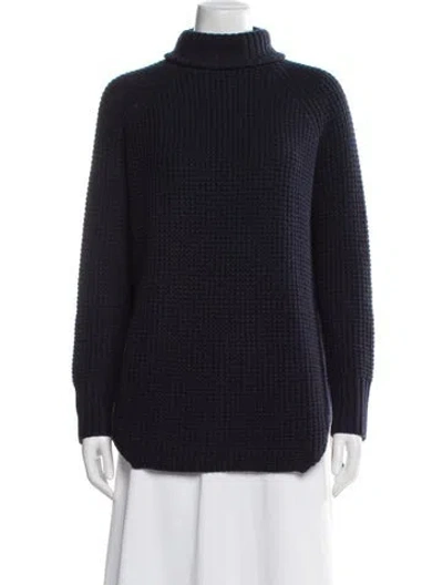 Pre-owned Hatch Merino Wool Turtleneck Sweater In Blue