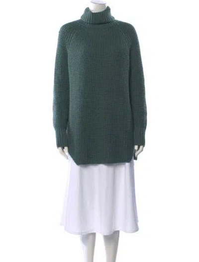 Pre-owned Hatch Merino Wool Turtleneck Sweater In Green