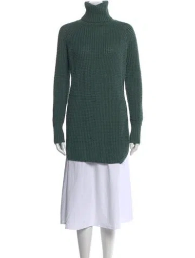 Pre-owned Hatch Merino Wool Turtleneck Sweater In Green