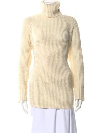 Pre-owned Hatch Merino Wool Turtleneck Sweater In Neutral