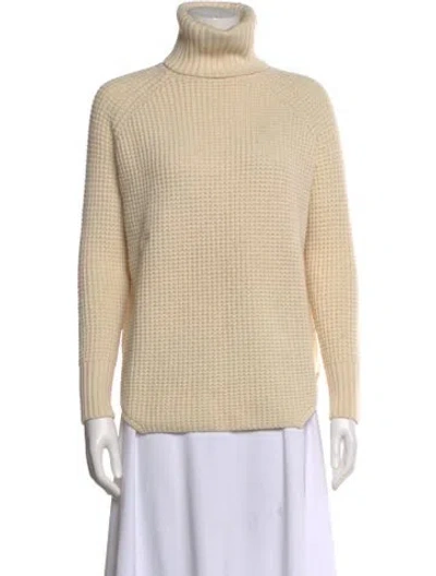Pre-owned Hatch Merino Wool Turtleneck Sweater In Neutral