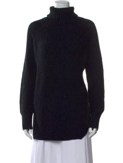 Pre-owned Hatch Merino Wool Turtleneck Sweater W/ Tags In Black