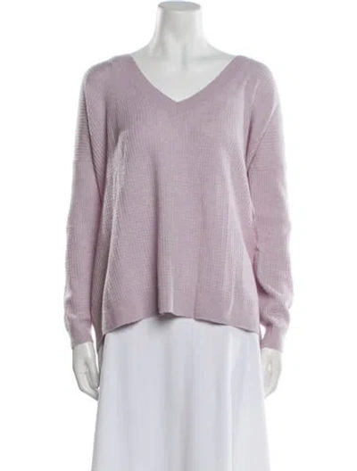 Pre-owned Hatch Merino Wool V-neck Sweater In Gray