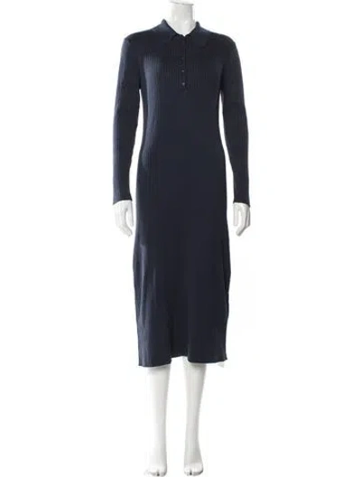 Pre-owned Hatch Midi Length Dress In Blue