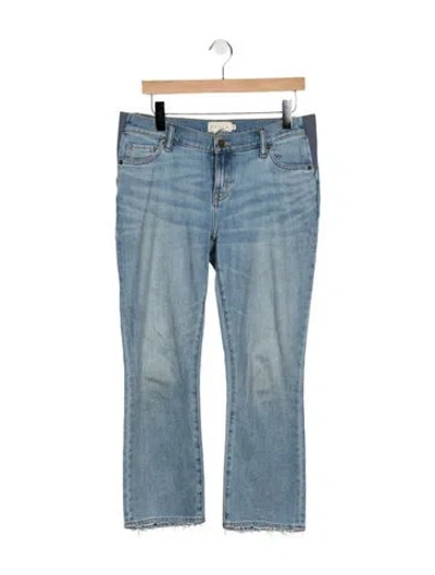 Pre-owned Hatch Mid-rise Flared Jeans In Blue