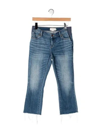 Pre-owned Hatch Mid-rise Flared Jeans In Blue
