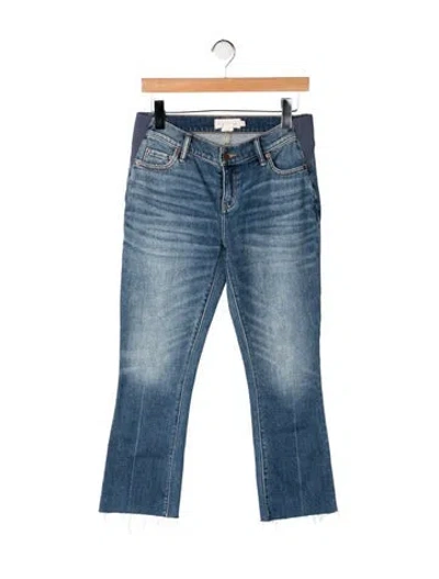 Pre-owned Hatch Mid-rise Flared Jeans In Blue
