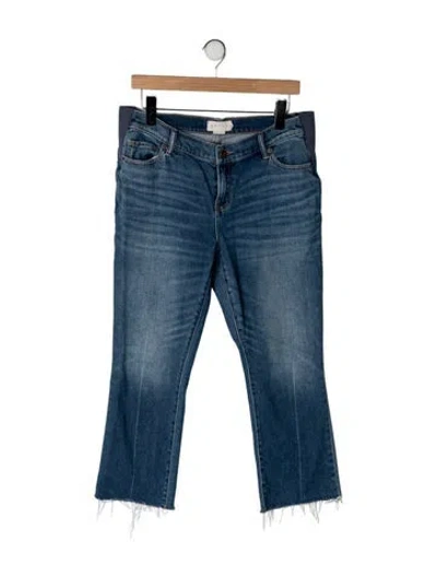 Pre-owned Hatch Mid-rise Flared Jeans In Blue