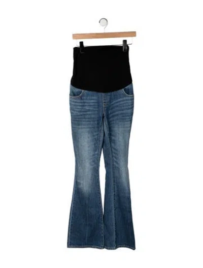 Pre-owned Hatch Mid-rise Flared Jeans In Blue