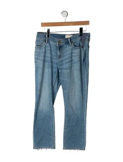 Pre-owned Hatch Mid-rise Flared Jeans In Blue