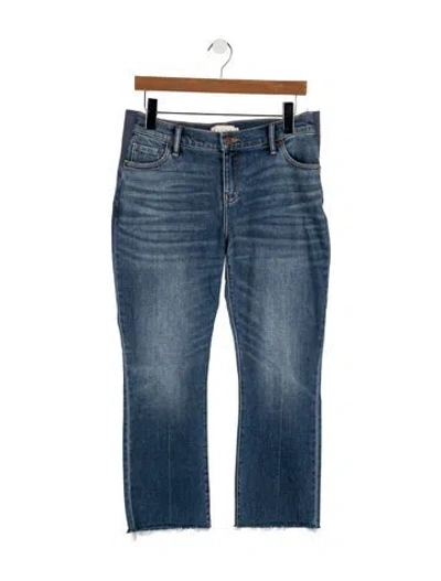 Pre-owned Hatch Mid-rise Flared Jeans In Blue