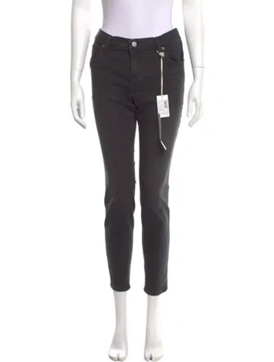 Pre-owned Hatch Mid-rise Skinny Leg Jeans In Black