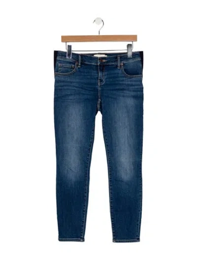 Pre-owned Hatch Mid-rise Skinny Leg Jeans In Blue