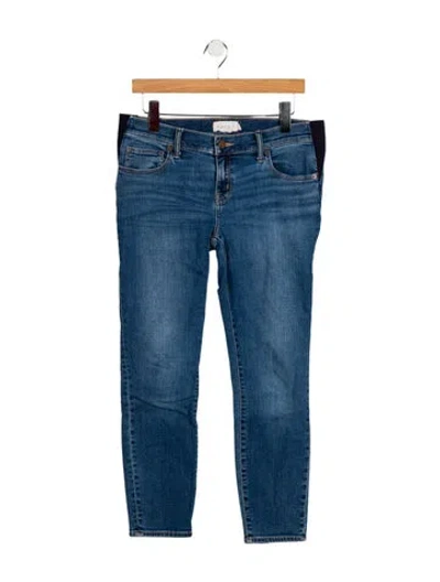 Pre-owned Hatch Mid-rise Skinny Leg Jeans In Blue